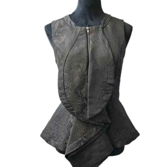 Womens W118 Walter Baker Peplum Top-Size Small - Picture 6 of 17